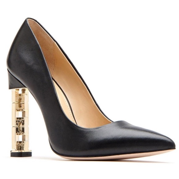 Katy Perry Collections Shoes - KATY PERRY Black The Suzzie Chain Heel Pumps Size 6